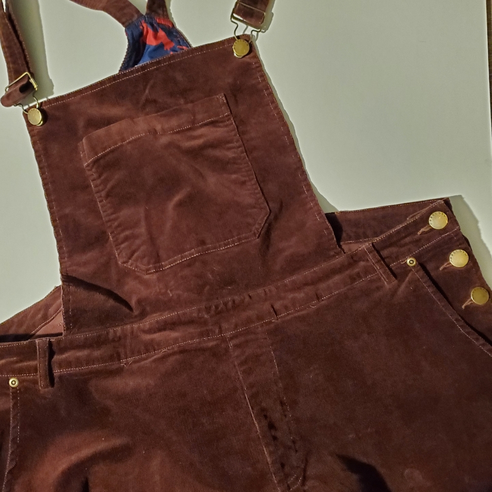 Modcloth Fall Potluck Chocolate Cordoury Overalls